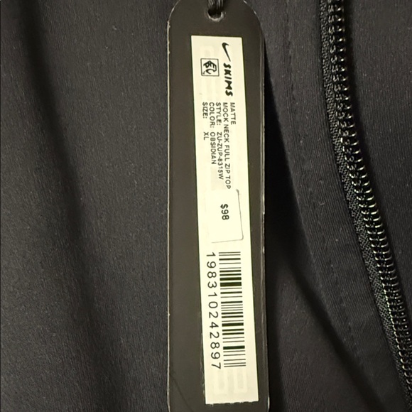 NIKE X SKIMS matte mock neck zip up jacket dri fit size XL - Picture 2 of 6